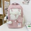 New Heat Transfer Korean Style Large Capacity Backpack for Middle High School College Students Trendy Versatile Travel Daypack