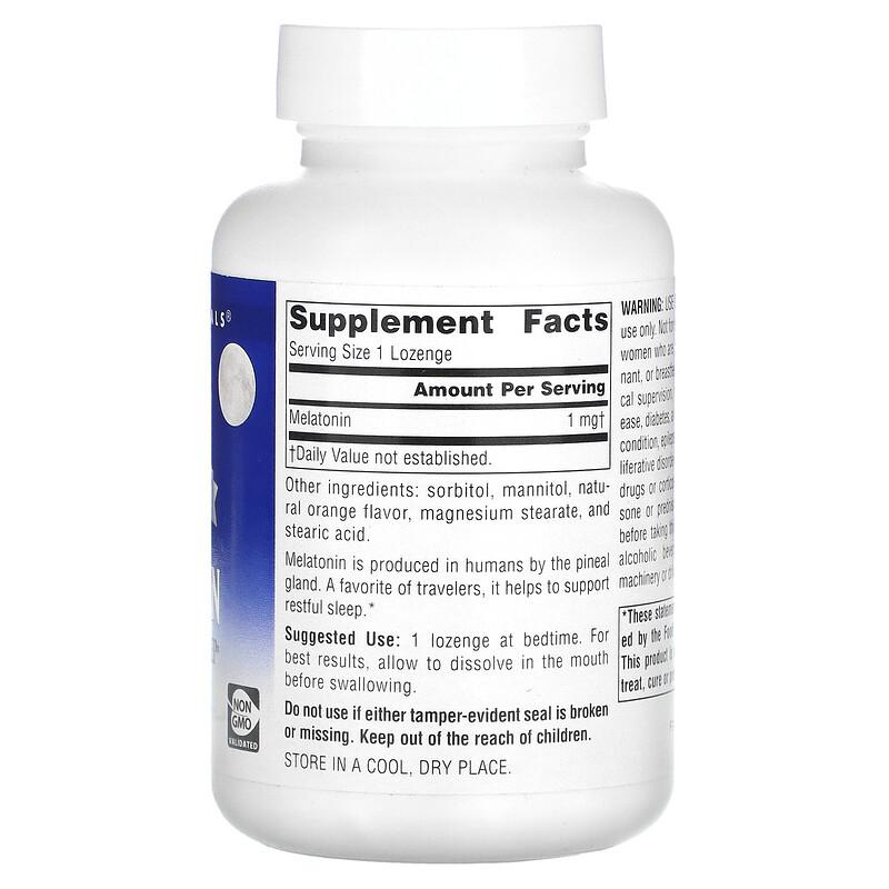 Sleep Science, Melatonin, Orange, 1 mg, 300 Lozenges