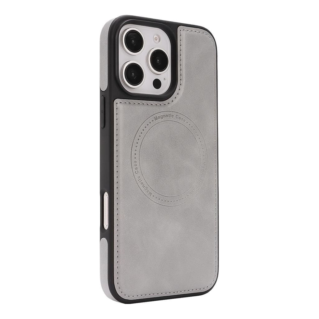 Магнитный беспроводной чехол для телефона для iPhone 12 - 17, 8 цветов, веганская ПУ-кожа, всесторонняя противоударная защита