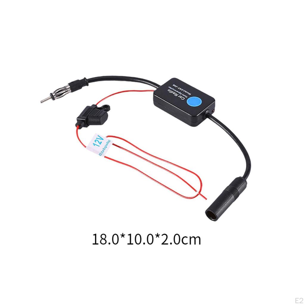 Car Radio Antenna Booster Amplifier for Head Unit Receiver 12V