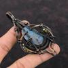 Ruby In Blue Kyanite Pendant Copper Wire Wrapped Gemstone Pendant Copper Designer Jewelry Handmade Pendant Wire Wrap Jewelry Gift For Mother