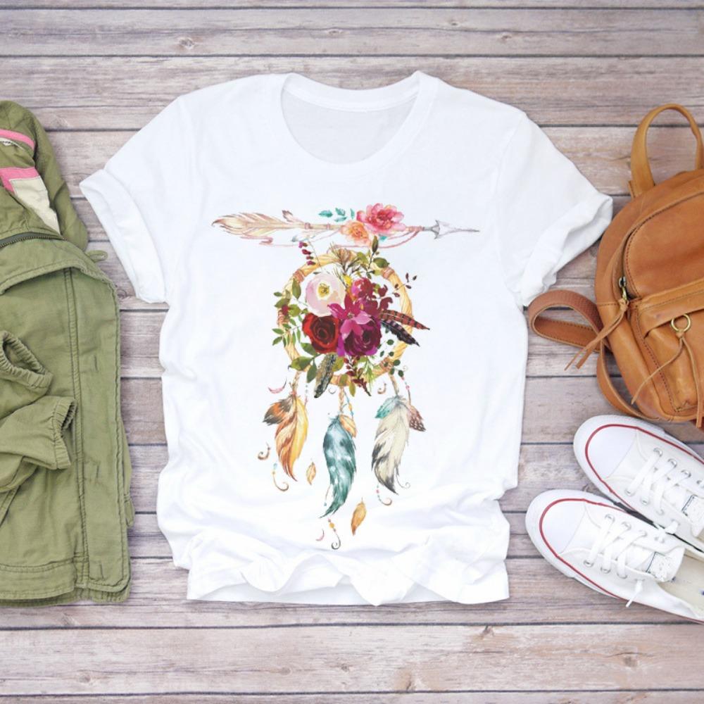 Dreamcatcher Dreamcatcher Crewneck свободная модная белая футболка женская футболка с короткими рукавами топы футболка большого размера футболка
