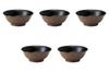 Set of 5 Nishiki Tenmoku Bowls X Ramen Bowls by Setomonohonpo 6.8mm [21 8.5cm (1300cc)]