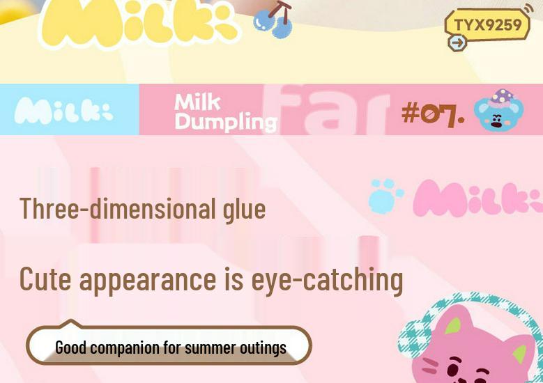 Portable Cute Milk Ball Mini Fan: USB Rechargeable, Three Speeds, Perfect for Students & Desktops
