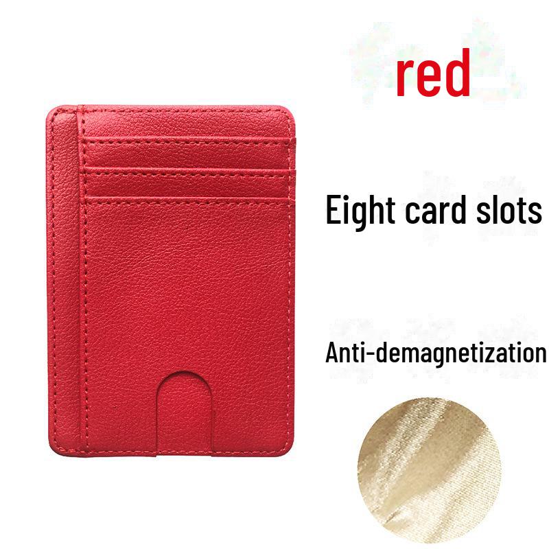 RFID Blocking Unisex PU Card Holder with Multiple Slots