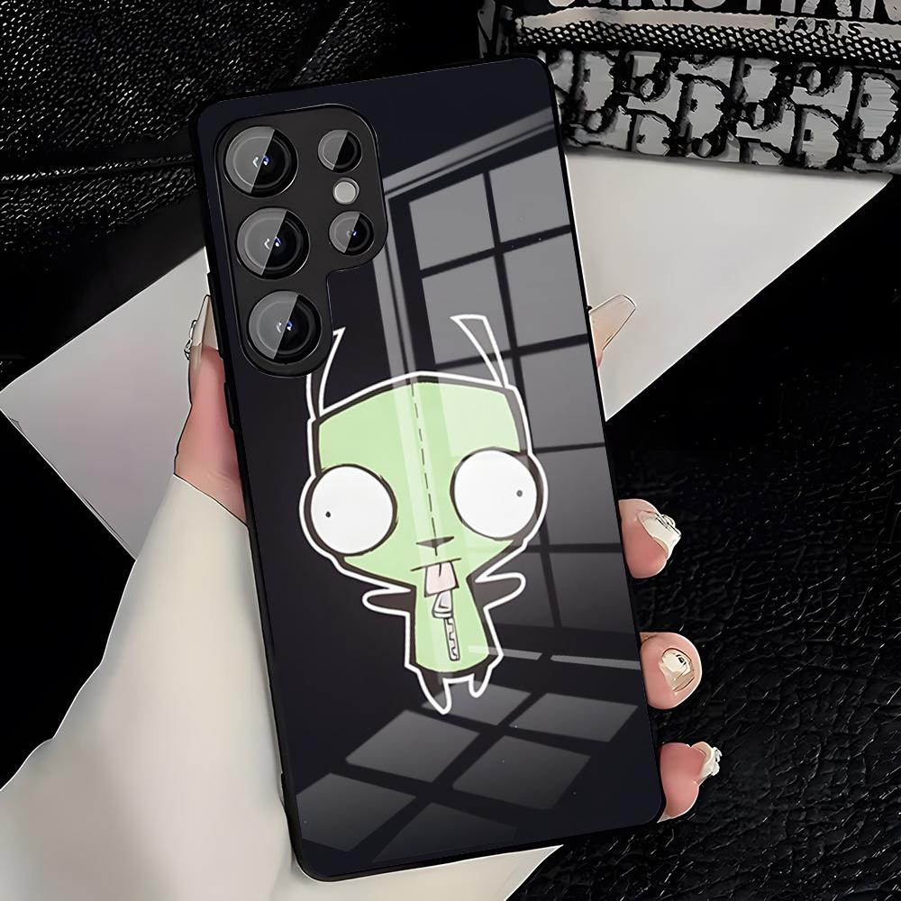 Cartoon I-Invader Zim Phone Case For Samsung A25 A13 A33 5G A54 A36 A35 A56 A52 A14 Shockproof Glass Cover
