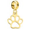 Gold Pendant Hanging Dog Cat Paw Print Friend Animal Silver 925