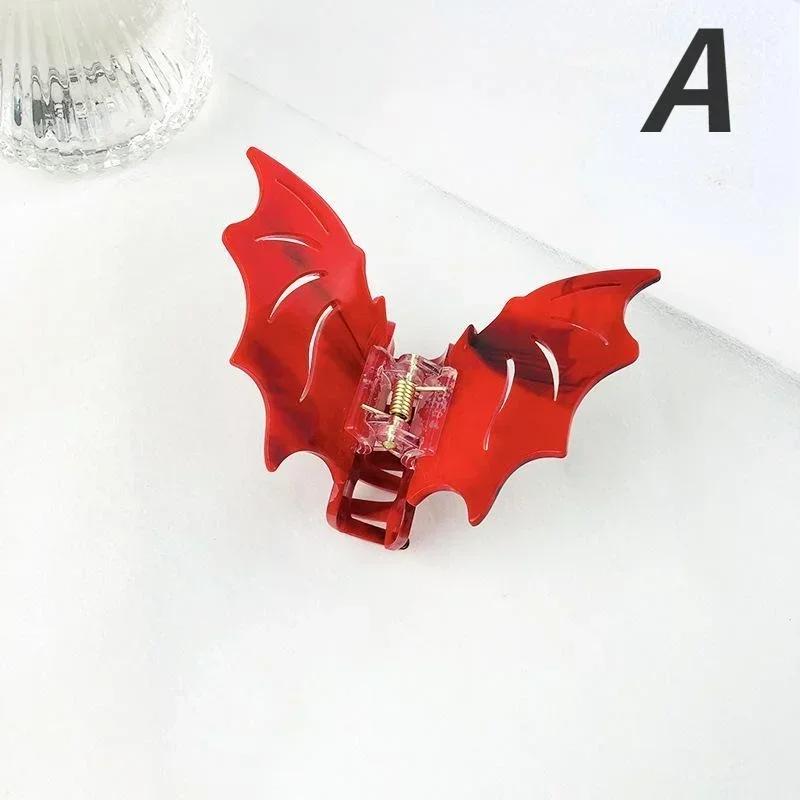 Halloween Bat Hair Claw Clips Women Girls Gothic Butterfly Hairpin Funny Shark Clip Costume Party Headdress Accessory
