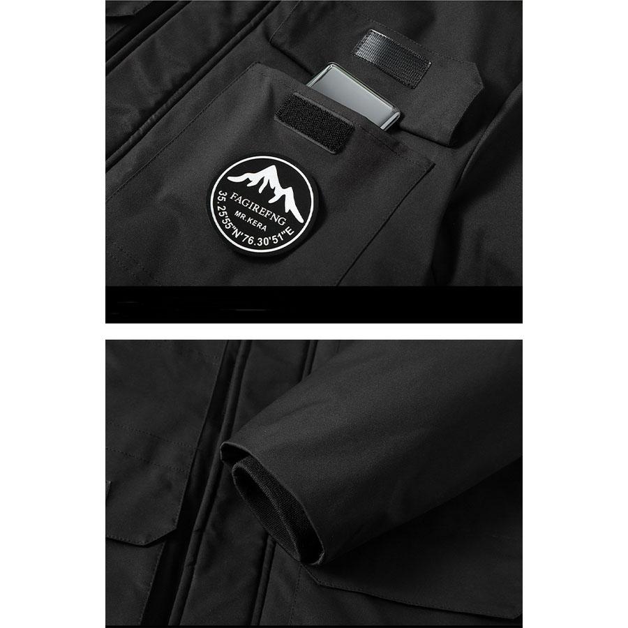 Plus Size Pie Overcome Men's Winter Mid-length Plus Velvet Thickened Warm Plus Fat Plus Large Hooded Cotton Coat Fat Man's Cotton Coat 4XL-10XL