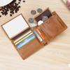 Business Genuine Leather Mens Wallet with Coin Pocket Puse Credit Card Holder Money Bag Leather Slim Bi Fold Wallet