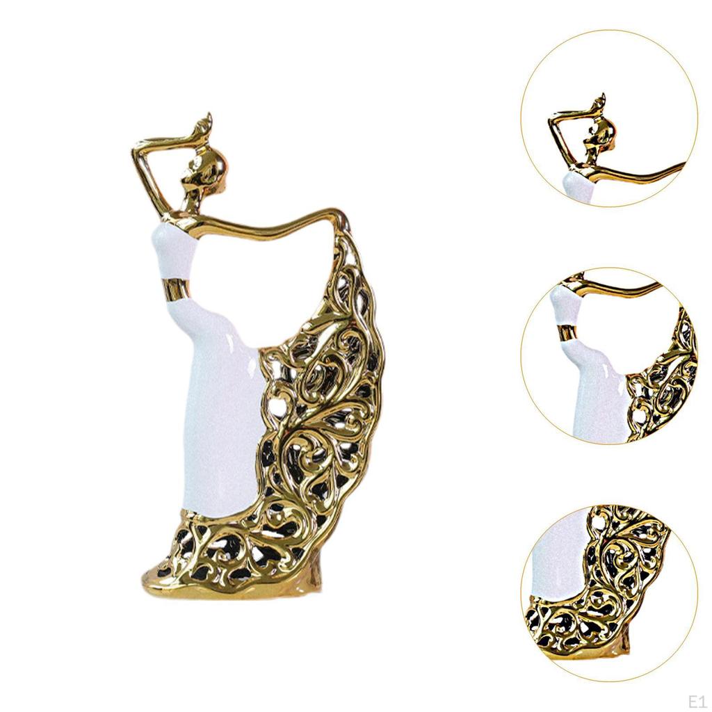 Статуя танцовщицы, керамическая скульптура, уникальная креативная кукла, танцующая фигурка, украшение для дома для рабочего стола