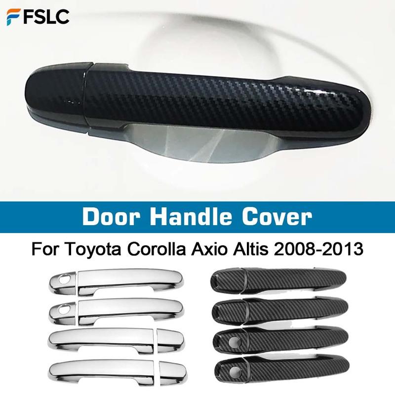 Door Handle Cover For Toyota Corolla Axio Altis 2008-2013 Chrome Carbon Fiber Car Trim Car Styling Accessories Overlay sticker