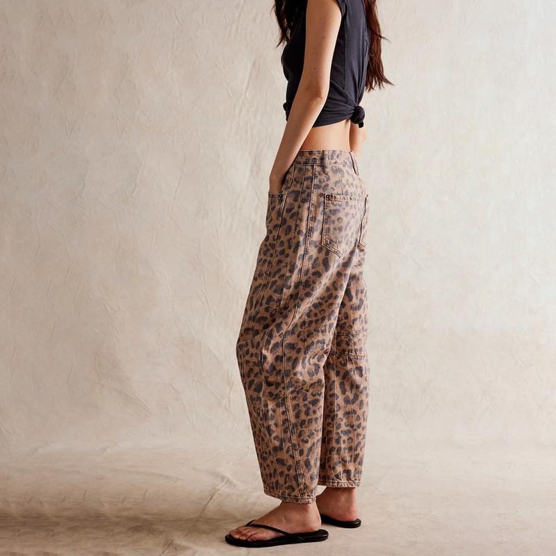 Long Pants Casual Fashion Solid Colour Loose Mid Waist Straight Women's Jeans