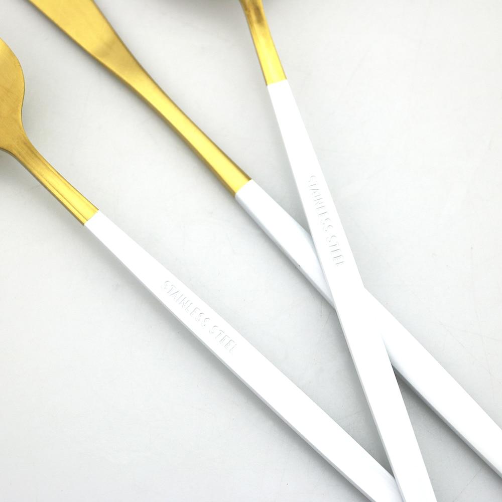 4 шт., черный набор столовых приборов, набор столовых приборов из нержавеющей стали 18/10, нож, вилка, десертная ложка, обеденная посуда, кухонное серебро, набор столовых приборов