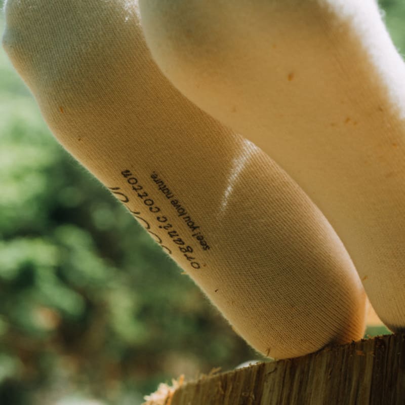 SOOPUI Organic cotton socks in ivory_Organic socks ivory