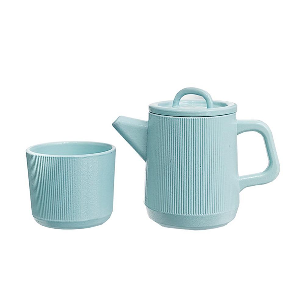 1/6 Doll Kettle Cup Set Alloy Miniature Drinkware Creative Dollhouse Teapot