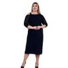 Women's Plus Size Dress Lm84080 One Shoulder Strap Half Sleeve Chiffon