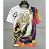 Fashion Summer Baroque T-shirt Print 3D Floral T Shirt Men Vintage Luxury Brand Royal Golden Flower Camisetas