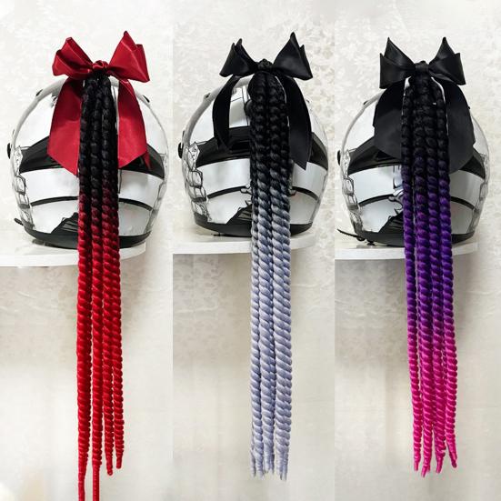 Модные косички для шлема с бантом, самоклеящиеся, легкие, широко используемые косички для шлема