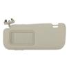Motoforti Left Driver's Side Car Sun Visor Assembly for Toyota Corolla 2011-2013, Plastic with Mirror, Beige, Part Number 74320-12E00-E0