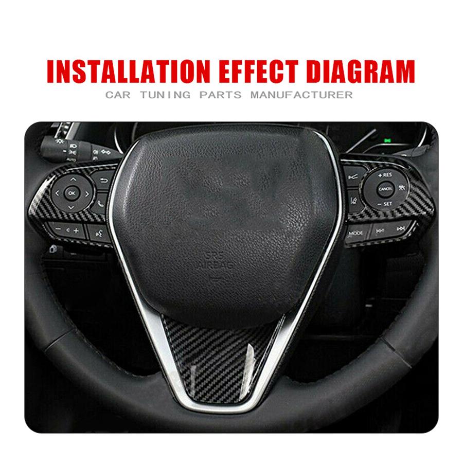 Накладка на руль, наклейка, стиль карбонового волокна для Toyota Camry 2018-2021