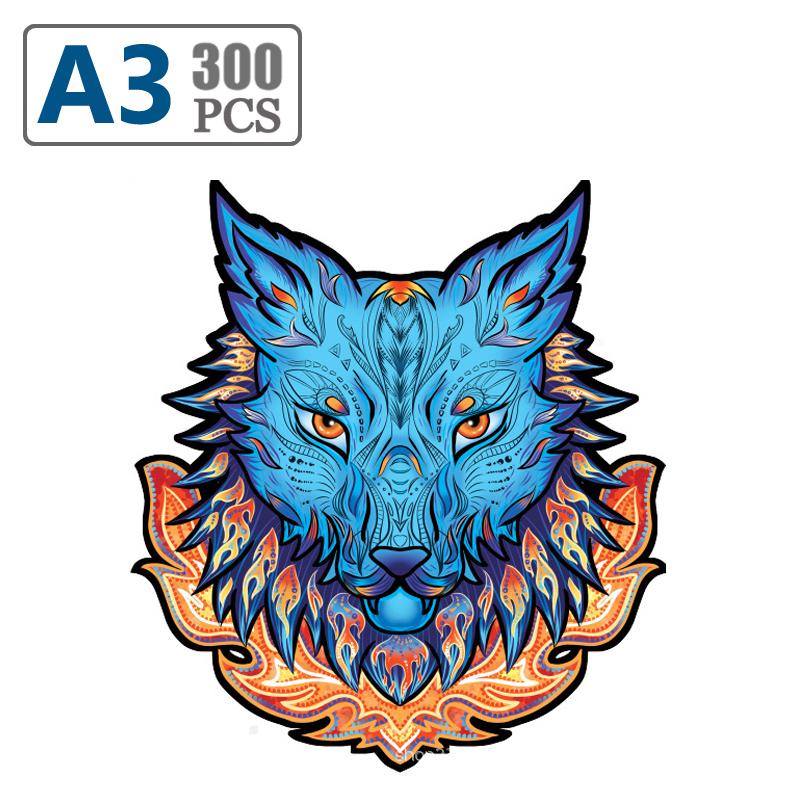 Colorful Elephant Rabbit Butterfly Wooden Puzzle 3D DIY Game Gift for Adults Kids Educational Toy Shape Board Set