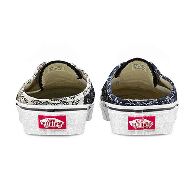 Vans Аутентичные мюли с узором - платье, синие кроссовки унисекс, разноцветные, чисто-белые VN0A54F76UW