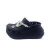 Crystal Butterfly Fragrance EVA Sweet and Cute Fashion Street Niche Hole Shoes Unisex Black