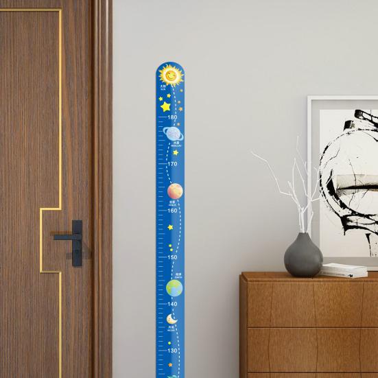 Детская ростовая диаграмма Наклейка на стену Детская комната Детская спальня От младенца до взрослых Мальчики Девочки Измерение роста Линейка Мультяшное украшение Наклейка