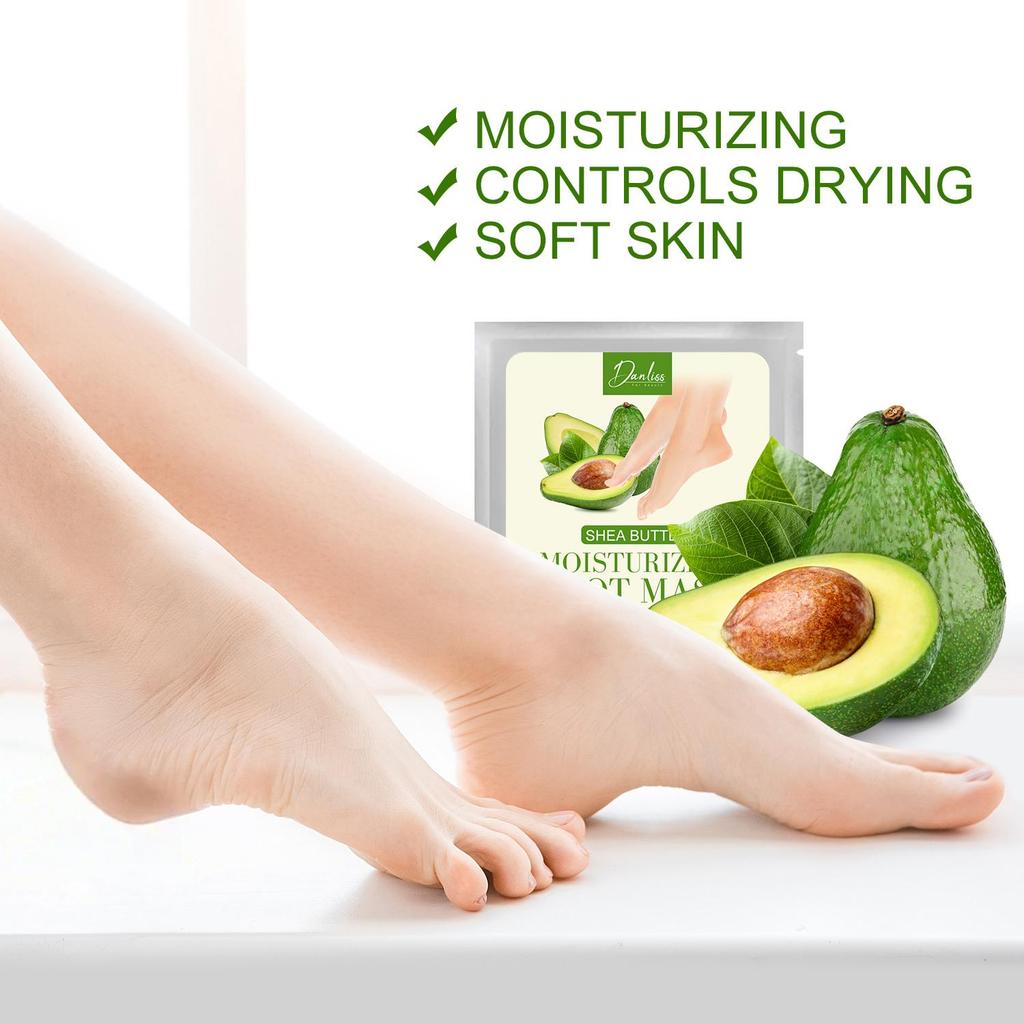 Маска для ног с маслом ши, 5 пар — интенсивное увлажняющее средство для сухих потрескавшихся ног, улучшает огрубевшую кожу и сохраняет мягкость ног