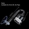 Transparent Glass CO2 Diffuser Refinement Suction Cup Glass Tube  Aquarium Plant Supply