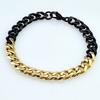 New 316L stainless steel black and gold dual Hip hop bracelet anklet