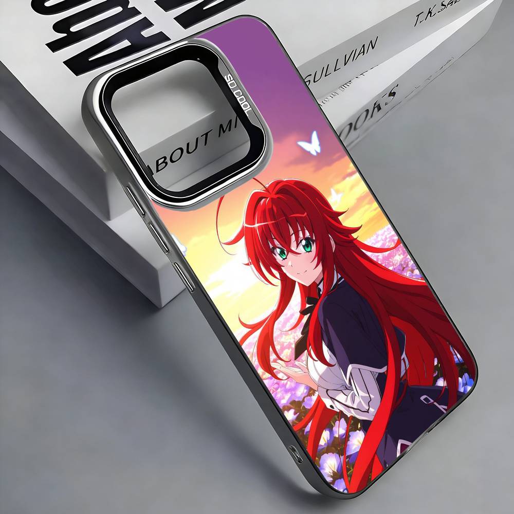 Чехол для телефона High School DxD Риас Гремори Для iPhone 17, 16, 15, 14, 13, 12, 11 Plus, Pro Max, Цветной Серебристый Funda Чехол