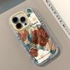 Цветы для чехла для телефона IPhone16pro для Apple 15pro Кремовое перо 15 Ультратонкий Xs/xr/8plus