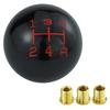 Arenbel 5 Speed Gear Shift Lever Knob Polished Ball Shifter Stick Grip Handle Manual Automotive Universal Black