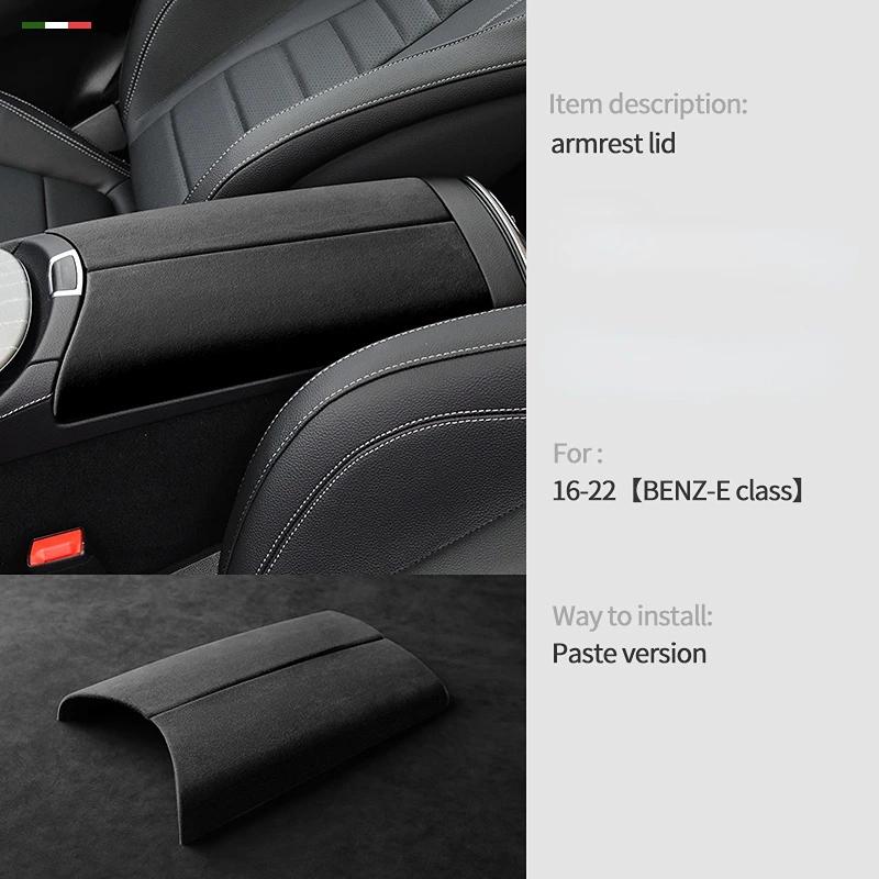 For Mercedes Benz E Class W213 S213 A238 C238 AMG E63 2016-2022 Super Suede Car Center Console Armrest Mat Interior Accessories
