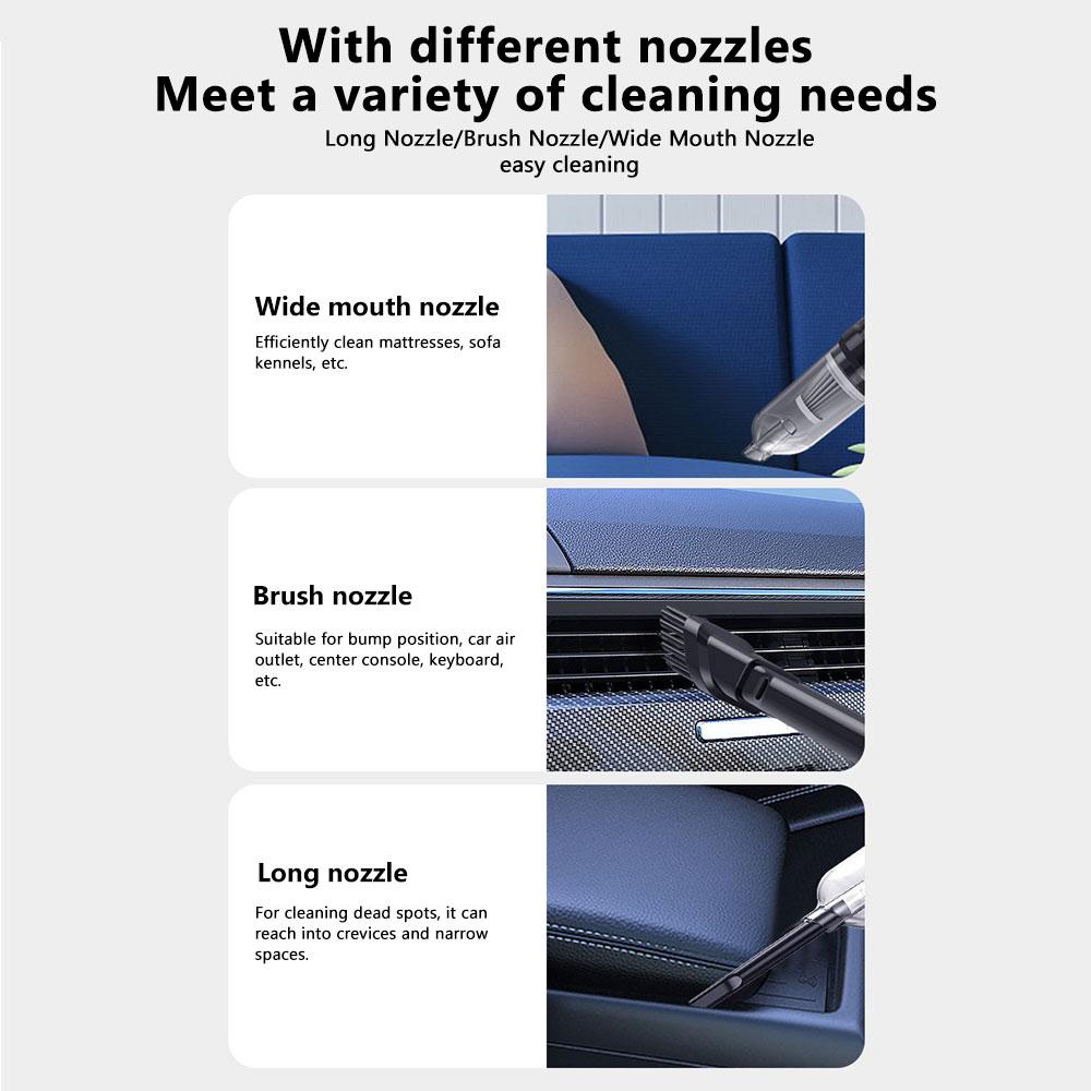 95000Pa автомобильный пылесос мини пистолет стиль очиститель беспроводной 50 Вт ручной автомобильный пылесос пылесборник для автомобиля дома