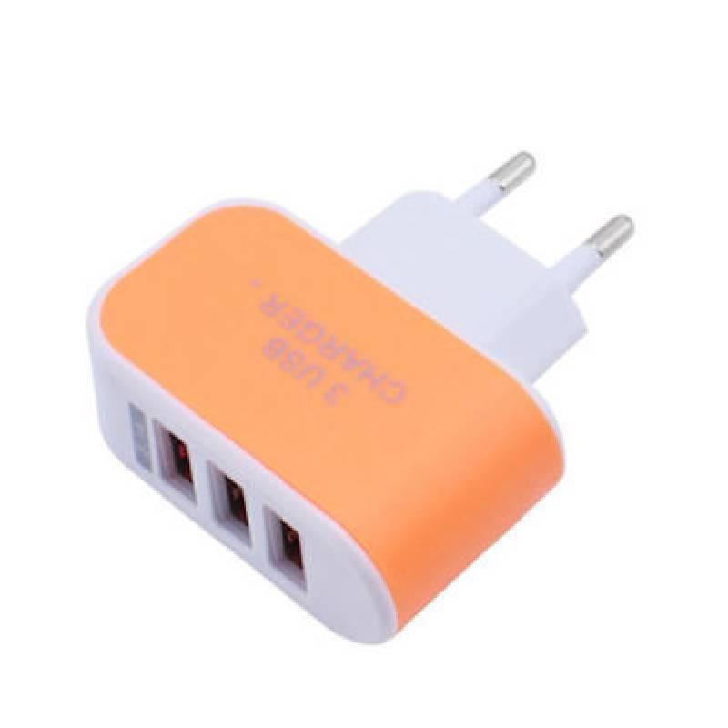 Универсальное зарядное устройство Candy с 3 USB и светодиодной подсветкой для устройств Apple, удобное для путешествий