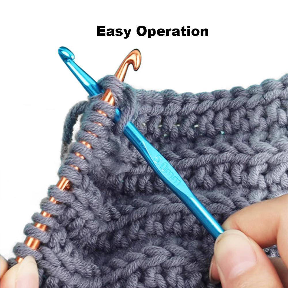 Алюминиевый сплав 22 шт. 100 шт. набор спиц для вязания крючком набор круговых спиц пряжа петли спицы для вязания крючком своими руками для пряжи набор аксессуаров для вязания крючком