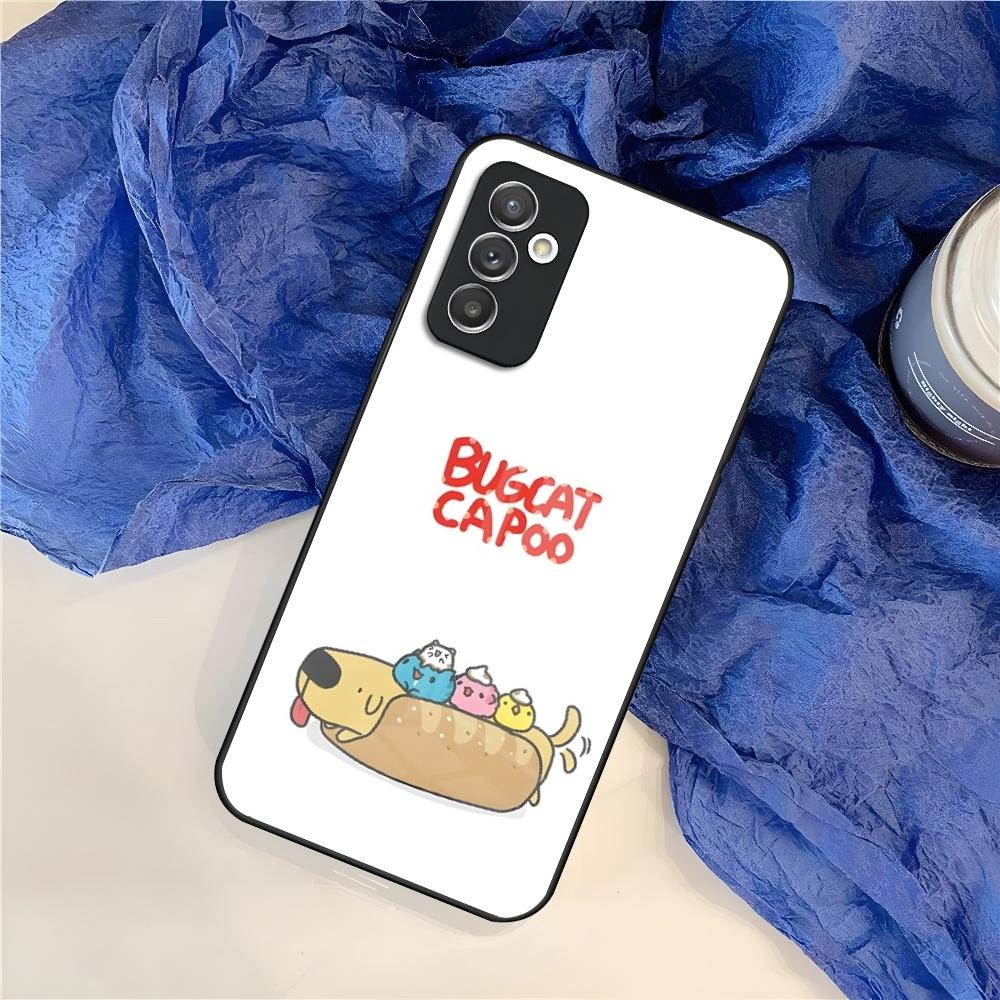 Cartoon Cute Bugcat Capoo Phone Case for Samsung Galaxy S25 S24 S30 S21 S23 S20 S22 Fe Note 20 Pro Ultra Plus glass Cover