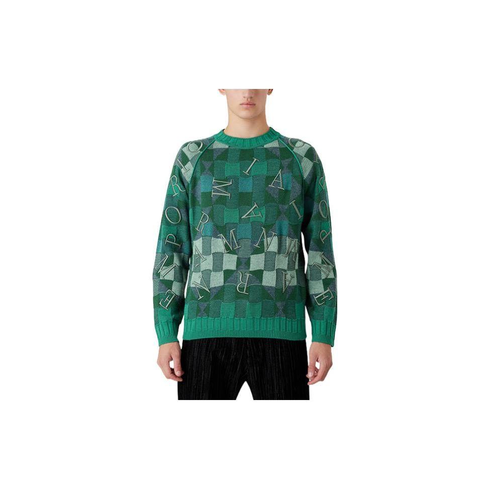 Emporio Armani Свитшот с вышивкой буквы, реглан, мужской, зеленый 6L1MV9-1M08Z-F510
