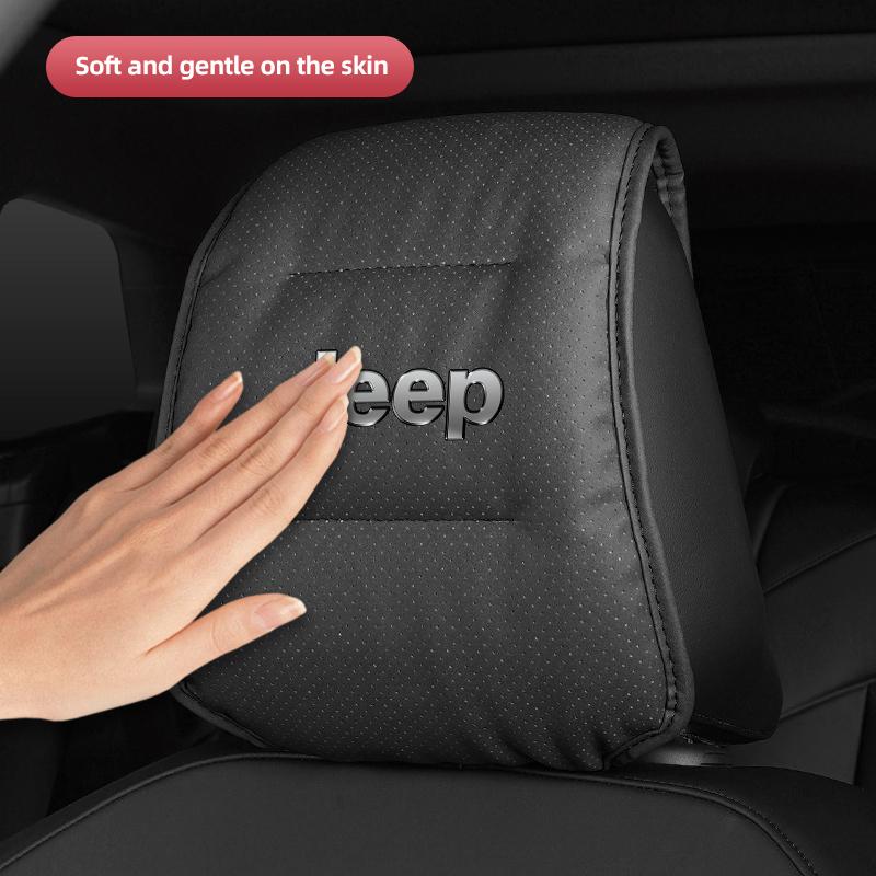 1Pcs Car Seat Headrest Protector Auto Pillow Cover For Jeep Renegade Wrangler JL JK Gladiator Grand Cherokee Patriot Rubicon XJ ALO1