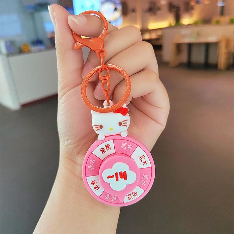 Adorable Silicone Cartoon Keychain With Rotating Charm Cute Gifts For All Occasions