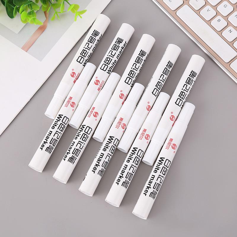 2 мм белый маркер водостойкий масляный граффити маркер резиновый стеклянный пластиковый керамический маркер офисные принадлежности канцелярские принадлежности