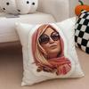 TTanya McQuoid Cushion Cover Throw Pillow Cover Hidden Button Durable Polyester Chair Cushion