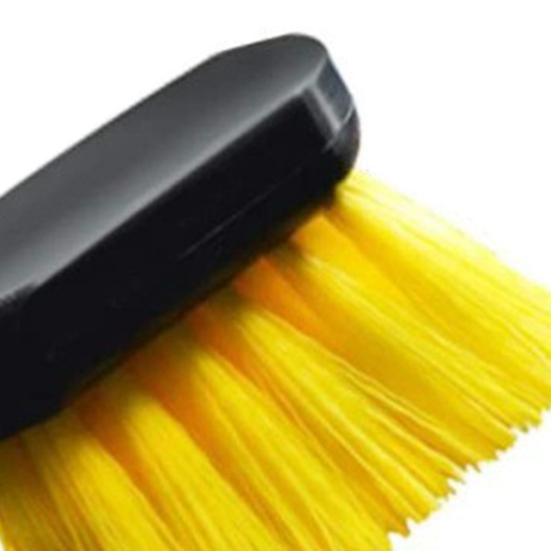 Щетка для чистки колес автомобиля с короткой ручкой, щетка для чистки обода шин для транспортных средств, мягкие тройные щетинки, инструменты для чистки автомобилей