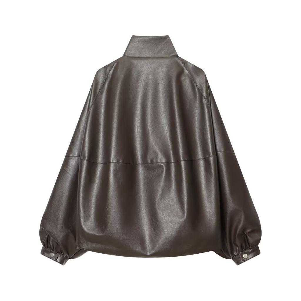 New ZW series leather effect bomber jacket 2969241
