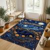 Night Sky Butterflies Theme Soft Crystal Velvet Rug Custom Name & Text Print Non Slip Floor Rug for Bedroom Living Room