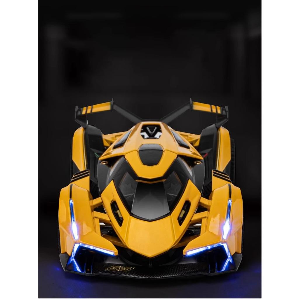 1/32 Lamborghini V12 Vision GT Gran Turismo Суперкар Сплав Модель Машины Литой Звук и Свет Игрушки Детский Транспорт Подарки для Детей