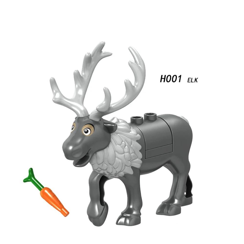 Животные Строительные Блоки Город Маленькие Большие Украшения Панда Собака Овца Свинья Корова Зоопарк Олень Монстр Крокодил Тигр Волк Орел Подарок Мальчику Игрушка